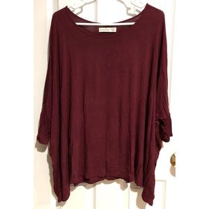 Maroon Sweater Top